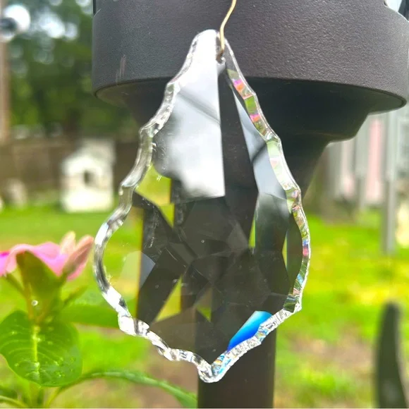 Crystal Sun Catcher Rainbow Caster Chandelier Pendant Window Glass Maple Leaf x2 - Picture 6 of 13